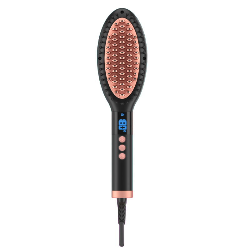 Brosse à cheveux intelligente anti-brûlure PTC Heater Pro de marque privée pour salon