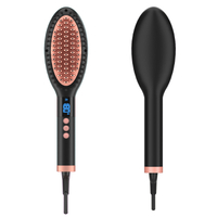 Brosse à lisser les cheveux Anti-brûlure électrique portative rapide multifonctionnelle